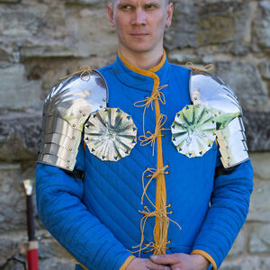 Gothic Knight Pauldrons with ornate rondelle