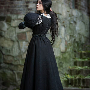 Medieval gothic dress "Twilight Pumpkin"