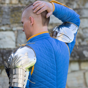 Medieval Gothic Pauldrons and Gorget armour
