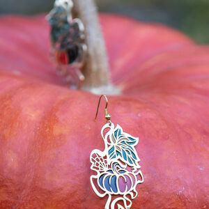 Halloween Brass Earrings “Wild Pumpkin”