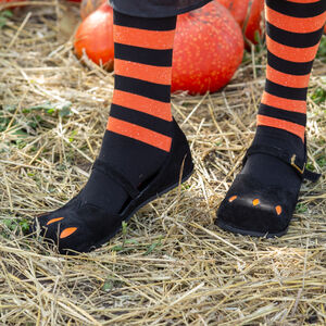 Halloween edition Cow Mouth style women’s square shoes with cutouts