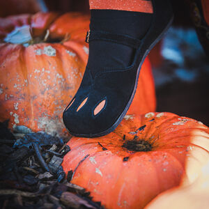 Halloween edition Cow Mouth style women’s square shoes with cutouts