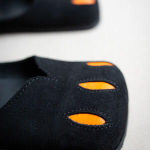 Halloween edition Cow Mouth style women’s square shoes with cutouts
