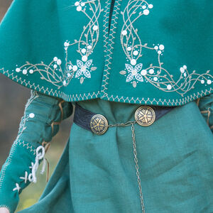 Hand embroidered woolen hood “Fairy Tale”