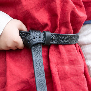 Kids belt made of embossed leather “First Adventure”