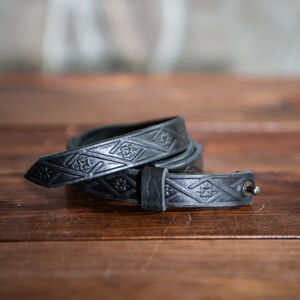 Kids belt made of embossed leather “First Adventure”