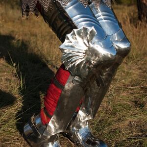 Medieval armor legs gothic armor and sabatons