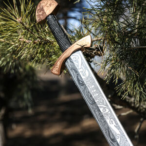 LARP foam sword with Viking knotwork