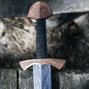 LARP foam sword with Viking knotwork