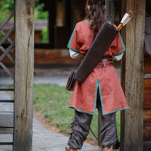 Medieval leather archery quiver "Huntress" fantasy archery gear