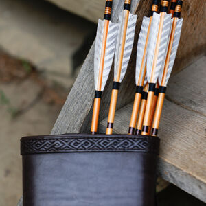 Medieval leather archery quiver "Huntress" fantasy archery gear