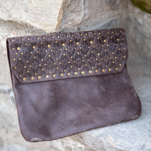 Leather bag with brass accents “Diamond”