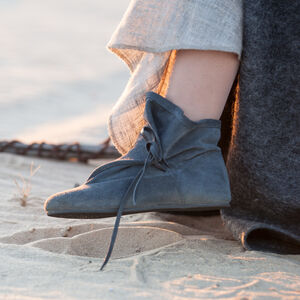 Grey Leather Boots “Labyrinth”