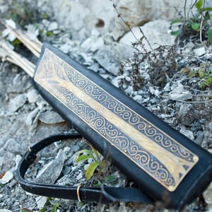 Quiver Etched Brass Leather bowman