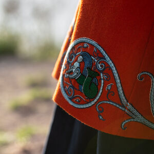 Limited edition embroidered woolen bliaut "Mermaid"