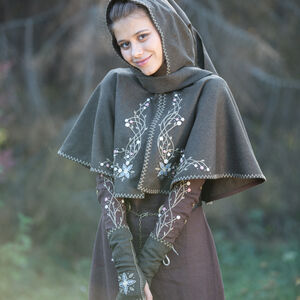 Limited Edition “Fairy Tale” Brown Woolen Hood and Mittens