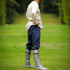 Limited Edition Medieval Fantasy Grey High Boots "Forest"