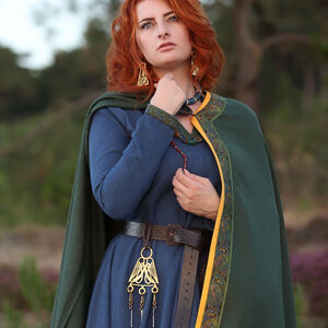 Limited edition Viking woolen cape with trim and acents