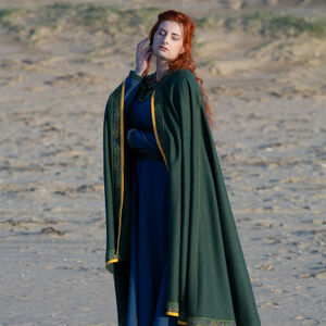 Limited edition Viking woolen cape with trim and acents
