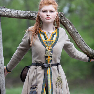 Limited edition woolen Viking kaftan with trim “Gudrun the Wolfdottir”