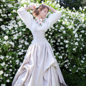 corset skirt white