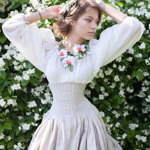 corset skirt white