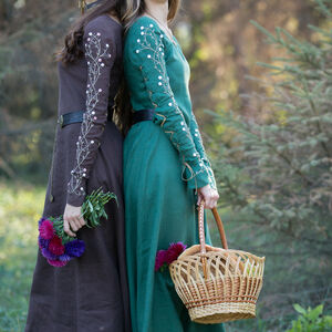 Linen Dress with Embroidered Sleeves “Fairy Tale”