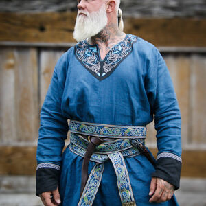 Linen Embroidered Viking Tunic "Jarl Ingvar"