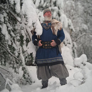 Linen Embroidered Viking Tunic "Jarl Ingvar"