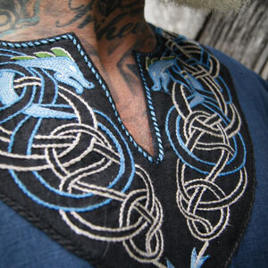 Linen Embroidered Viking Tunic "Jarl Ingvar"