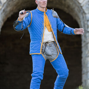 Blue Padded Chausses and gambeson "The Kingmaker"