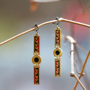Middle Ages Brass Earrings "Autumn Princess"