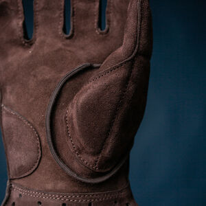 Padded leather HEMA fencing gloves "Heritage" with long cuff