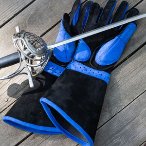 Padded leather HEMA fencing gloves "Sport" with long cuff