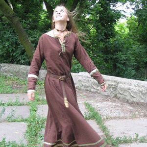 LONG FLAX LINEN DRESS TUNIC