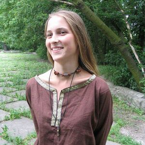 LONG FLAX LINEN DRESS TUNIC