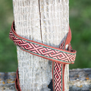 Long linen belt with fringe for kids “Fireside Family”