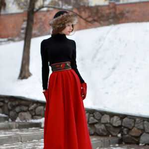 Original wool skirt  "Russion Season "