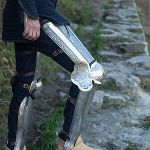 Medieval Armor Legs “A Knight of Fortune” Etched