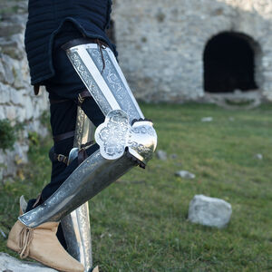 Medieval Armor Legs “Knight of Fortune” Etched