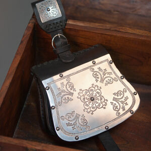 Medieval Bag with Etched Steel Western pattern