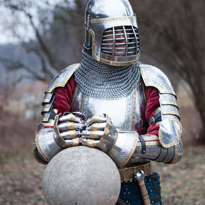 Bascinet Helmet with SCA bargrill visor "The King's Guard"