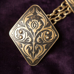 Medieval Brass Fibula “Knight of Fortune”