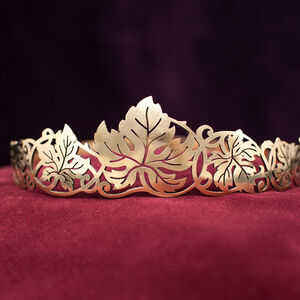 Medieval Handmade Brass Crown “Leaves”