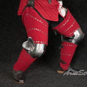 MEDIEVAL BRIGANDINE LEG ARMOR GREAVES KNEE COPS