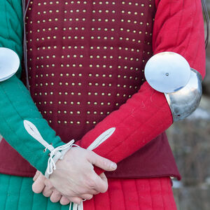 Medieval Combat Elbow Cops with Round Leaf