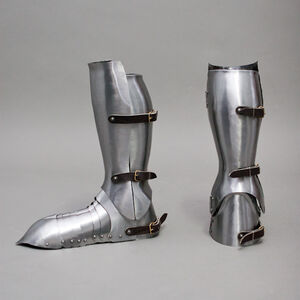 medieval armored boots