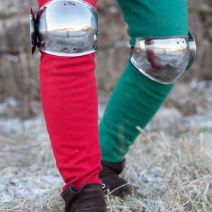 Medieval Combat Knee Cops with Round Leaf 
