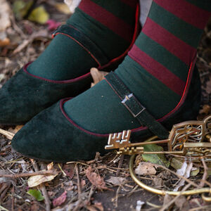 Medieval cotton socks with horizontal stripes