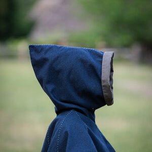 Medieval embroidered woolen hood with lining “Fireside Family”